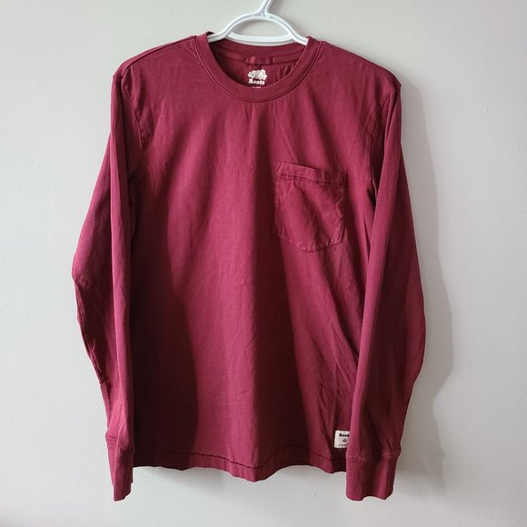 Roots Classic Long Sleeve Tee, Burgundy - Picture 1 of 2